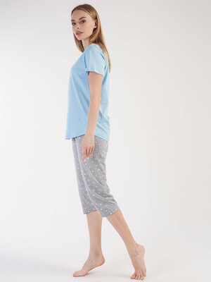 Купить Хлопковая пижама с капри VIENETTA 3031100771 в Украина в Lingerie.ua - Одяг для дому та відпочинку, Фото 6