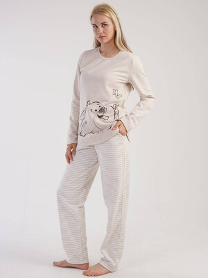 Купить Байковая пижама с брюками в полоску VIENETTA 3032300000 в Украина в Lingerie.ua - Одяг для дому та відпочинку, Фото 5