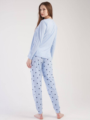 Купить Хлопковая пижама с длинным рукавом VIENETTA 3032741838 в Украина в Lingerie.ua - Одяг для дому та відпочинку, Фото 5
