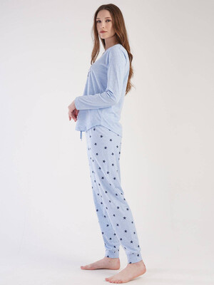 Купить Хлопковая пижама с длинным рукавом VIENETTA 3032741838 в Украина в Lingerie.ua - Одяг для дому та відпочинку, Фото 7