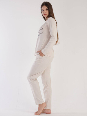 Купить Хлопковый комплект с длинным рукавом VIENETTA 3032410000 в Украина в Lingerie.ua - Одяг для дому та відпочинку, Фото 6