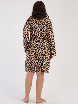 Купить Хлопковый халат с леопардовым принтом VIENETTA 3051694962 в Украина в Lingerie.ua - Одяг для дому та відпочинку, Фото 2