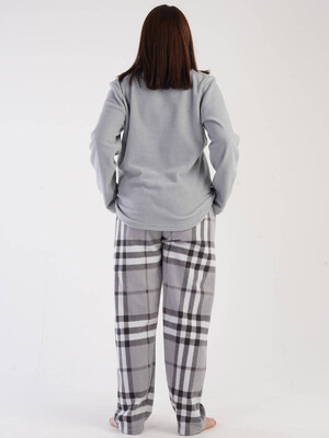 Купить Флисовый домашний костюм с брюками в клетку VIENETTA 3030350188 в Украина в Lingerie.ua - Одяг для дому та відпочинку, Фото 3