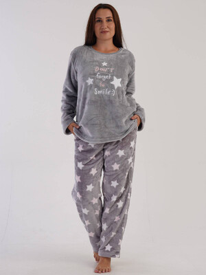 Купить Теплый домашний костюм из велсофта VIENETTA 3040703983 в Украина в Lingerie.ua - Одяг для дому та відпочинку, Фото 3