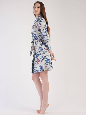 Купить Хлопковый стеганый халат с длинным рукавом VIENETTA 3031020046 в Украина в Lingerie.ua - Одяг для дому та відпочинку, Фото 2