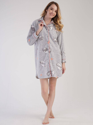 Купить Флисовый халат на пуговицах VIENETTA 3030450275 в Украина в Lingerie.ua - Одяг для дому та відпочинку, Фото 5