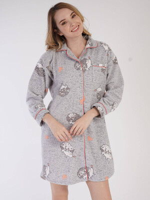 Купить Флисовый халат на пуговицах VIENETTA 3030450275 в Украина в Lingerie.ua - Одяг для дому та відпочинку, Фото 6