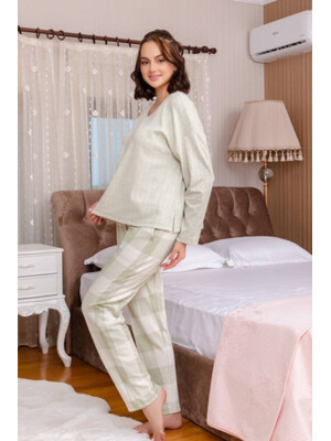 Купить Кашеміровий костюм зі штанами в клітинку MISSENDO U6769 в Украина в Lingerie.ua - Одяг для дому та відпочинку, Фото 9