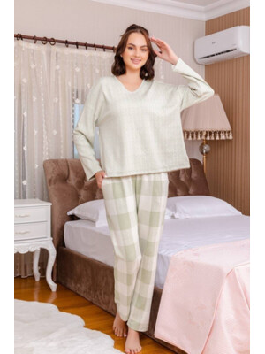 Купить Кашеміровий костюм зі штанами в клітинку MISSENDO U6769 в Украина в Lingerie.ua - Одяг для дому та відпочинку, Фото 8