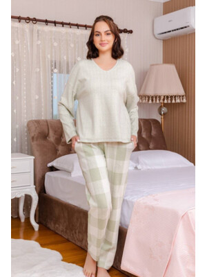 Купить Кашеміровий костюм зі штанами в клітинку MISSENDO U6769 в Украина в Lingerie.ua - Одяг для дому та відпочинку, Фото 5