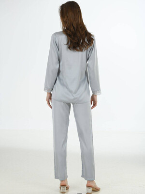 Купить Шелковая пижама с длинным рукавом VIENETTA 1612605290 в Украина в Lingerie.ua - Одяг для дому та відпочинку, Фото 2