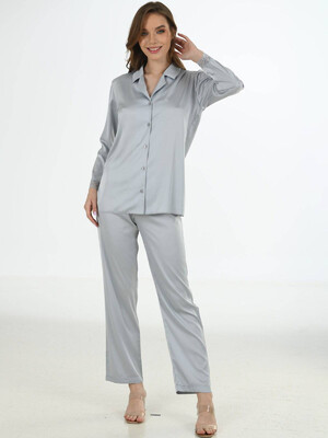 Купить Шелковая пижама с длинным рукавом VIENETTA 1612605290 в Украина в Lingerie.ua - Одяг для дому та відпочинку, Фото 3