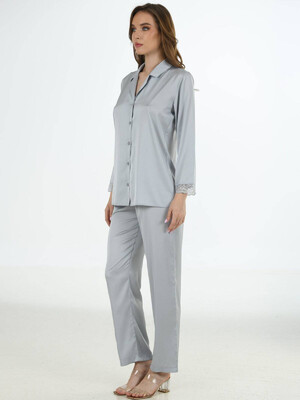 Купить Шелковая пижама с длинным рукавом VIENETTA 1612605290 в Украина в Lingerie.ua - Одяг для дому та відпочинку, Фото 5