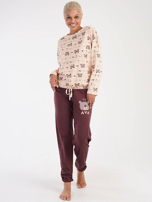 Купить Хлопковый комплект с длинным рукавом VIENETTA 3051487048 в Украина в Lingerie.ua - Одяг для дому та відпочинку, Видео