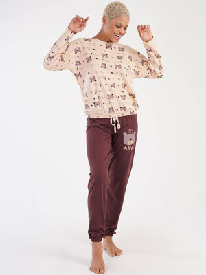 Купить Хлопковый комплект с длинным рукавом VIENETTA 3051487048 в Украина в Lingerie.ua - Одяг для дому та відпочинку, Фото 3