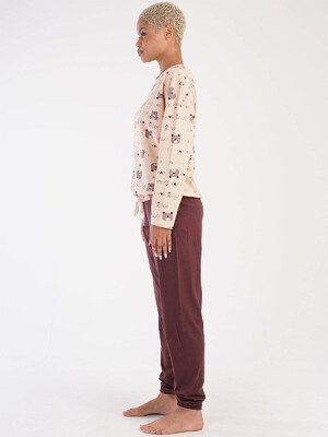 Купить Хлопковый комплект с длинным рукавом VIENETTA 3051487048 в Украина в Lingerie.ua - Одяг для дому та відпочинку, Фото 4