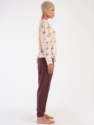 Купить Хлопковый комплект с длинным рукавом VIENETTA 3051487048 в Украина в Lingerie.ua - Одяг для дому та відпочинку, Фото 5