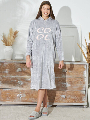 Купить Туника из велсофта с капюшоном SEVIM 15440 в Украина в Lingerie.ua - Одяг для дому та відпочинку, Фото 4