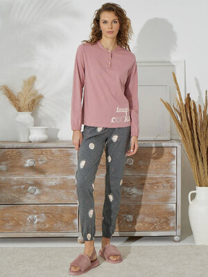 Купить Хлопковый комплект с брюками SEVIM 14970 в Украина в Lingerie.ua - Одяг для дому та відпочинку, Фото 2