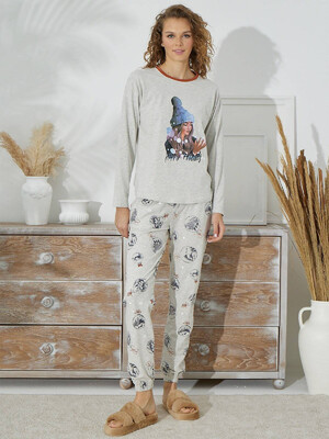 Купить Хлопковый домашний комплект с длинным рукавом SEVIM 14911 в Украина в Lingerie.ua - Одяг для дому та відпочинку, Фото 3