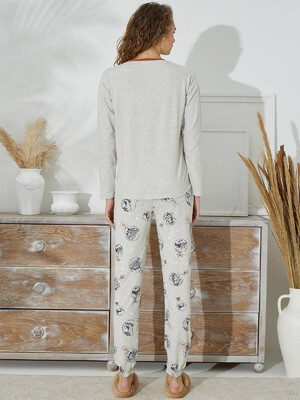 Купить Хлопковый домашний комплект с длинным рукавом SEVIM 14911 в Украина в Lingerie.ua - Одяг для дому та відпочинку, Фото 4