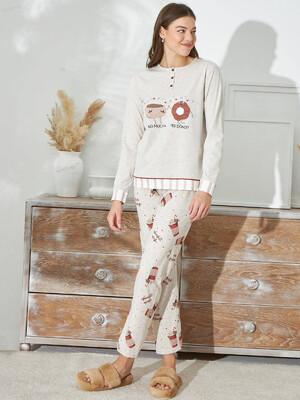 Купить Хлопковая пижама с длинным рукавом SEVIM 15413 в Украина в Lingerie.ua - Одяг для дому та відпочинку, Фото 1