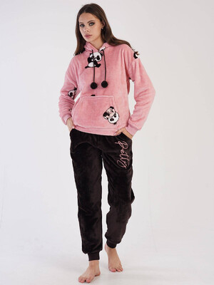 Купить Домашний костюм из велсофта с худи VIENETTA 3052030262 в Украина в Lingerie.ua - Одяг для дому та відпочинку, Фото 2