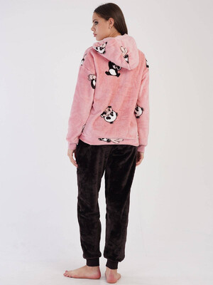 Купить Домашний костюм из велсофта с худи VIENETTA 3052030262 в Украина в Lingerie.ua - Одяг для дому та відпочинку, Фото 3