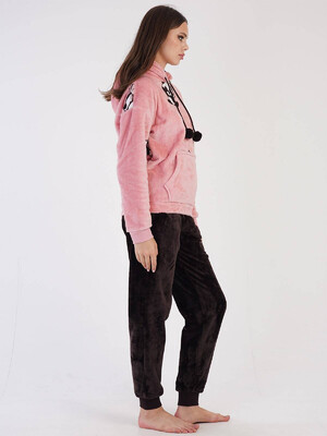 Купить Домашний костюм из велсофта с худи VIENETTA 3052030262 в Украина в Lingerie.ua - Одяг для дому та відпочинку, Фото 4