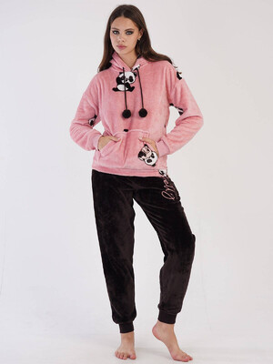 Купить Домашний костюм из велсофта с худи VIENETTA 3052030262 в Украина в Lingerie.ua - Одяг для дому та відпочинку, Фото 5