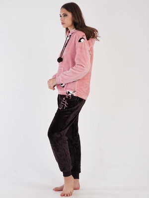 Купить Домашний костюм из велсофта с худи VIENETTA 3052030262 в Украина в Lingerie.ua - Одяг для дому та відпочинку, Фото 6