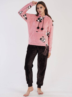 Купить Домашний костюм из велсофта с худи VIENETTA 3052030262 в Украина в Lingerie.ua - Одяг для дому та відпочинку, Фото 7