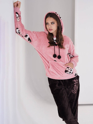 Купить Домашний костюм из велсофта с худи VIENETTA 3052030262 в Украина в Lingerie.ua - Одяг для дому та відпочинку, Фото 8