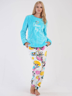 Купить Теплый домашний комплект из велсофта VIENETTA 3030850298 в Украина в Lingerie.ua - Одяг для дому та відпочинку, Фото 4