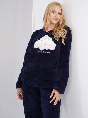 Купить Плюшева піжама зі штанами VIENETTA 3060440000 в Украина в Lingerie.ua - Одяг для дому та відпочинку, Фото 2