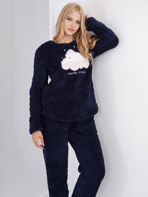 Купить Плюшева піжама зі штанами VIENETTA 3060440000 в Украина в Lingerie.ua - Одяг для дому та відпочинку, Фото 5