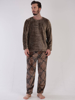 Купить Теплый домашний комплект из велсофта VIENETTA MAN 3040750340 в Украина в Lingerie.ua - Одяг для дому та відпочинку, Фото 5