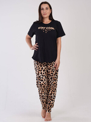 Купить Хлопковая женская пижама с коротким рукавом VIENETTA 3090304962 в Украина в Lingerie.ua - Одяг для дому та відпочинку, Фото 3