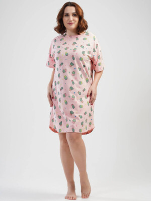 Купить Хлопковая ночная сорочка большого размера VIENETTA 1101775157 в Украина в Lingerie.ua - Одяг для дому та відпочинку, Фото 5