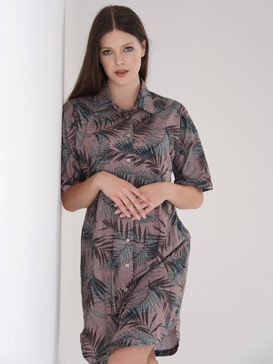 Купить Хлопковый халат на пуговицах VIENETTA 3041470451  в Украина в Lingerie.ua - Одяг для дому та відпочинку, Фото 6