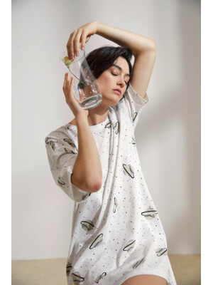 Купить Хлопковая туника с коротким рукавом HAYS 36185 в Украина в Lingerie.ua - Одяг для дому та відпочинку, Фото 6