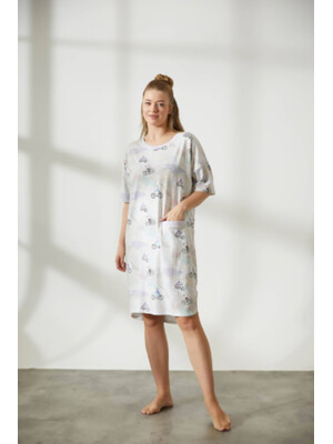 Купить Хлопковая туника большого размера с коротким рукавом HAYS 36225 в Украина в Lingerie.ua - Одяг для дому та відпочинку, Фото 1