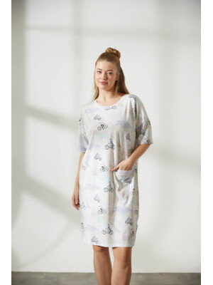 Купить Хлопковая туника большого размера с коротким рукавом HAYS 36225 в Украина в Lingerie.ua - Одяг для дому та відпочинку, Фото 7