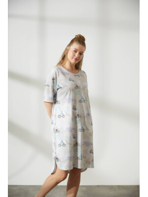 Купить Хлопковая туника большого размера с коротким рукавом HAYS 36225 в Украина в Lingerie.ua - Одяг для дому та відпочинку, Фото 6