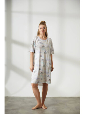 Купить Хлопковая туника большого размера с коротким рукавом HAYS 36225 в Украина в Lingerie.ua - Одяг для дому та відпочинку, Фото 5