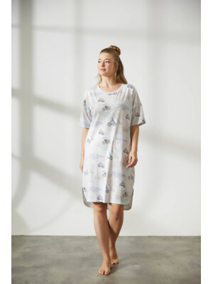 Купить Хлопковая туника большого размера с коротким рукавом HAYS 36225 в Украина в Lingerie.ua - Одяг для дому та відпочинку, Фото 4