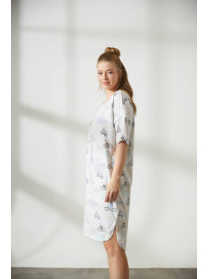 Купить Хлопковая туника большого размера с коротким рукавом HAYS 36225 в Украина в Lingerie.ua - Одяг для дому та відпочинку, Фото 3