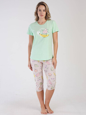 Купить Хлопковый комплект с капри VIENETTA 3100518026 в Украина в Lingerie.ua - Одяг для дому та відпочинку, Фото 2