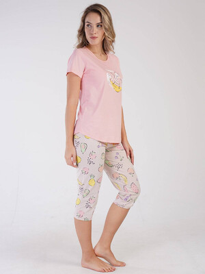 Купить Хлопковый комплект с капри VIENETTA 3100518026 в Украина в Lingerie.ua - Одяг для дому та відпочинку, Фото 4