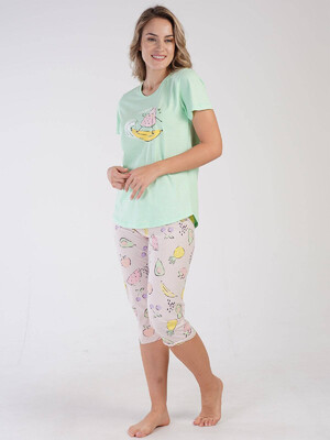 Купить Хлопковый комплект с капри VIENETTA 3100518026 в Украина в Lingerie.ua - Одяг для дому та відпочинку, Фото 8